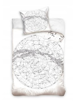POŚCIEL BAWEŁNIANA 140x200 GLOBUS ŚWIAT MAPA
