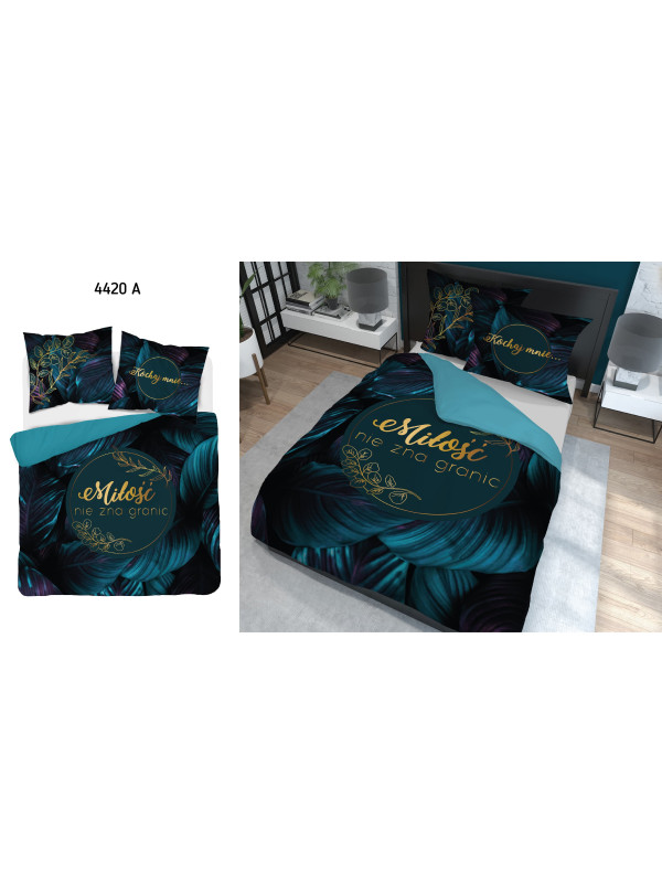 POŚCIEL BAWEŁNIANA 200x220 MIŁOŚĆ NIE ZNA GRANIC