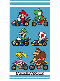 RĘCZNIK 70x140 KĄPIELOWY PLAŻOWY BAWEŁNIANY SUPER MARIO MARIOKART