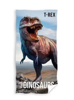 RĘCZNIK 70x140 KĄPIELOWY PLAŻOWY BAWEŁNIANY DINOZAUR T-REX