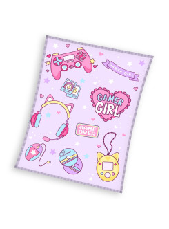 KOC KOCYK KORALOWY 130x170 DZIECIĘCY GAMER GIRL GAME OVER DLA GRACZA
