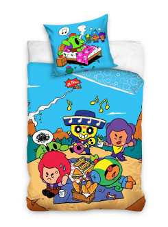 POŚCIEL BAWEŁNIANA 160x200 GRA BRAWL STARS SPIKE LEON POCO