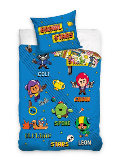 POŚCIEL BAWEŁNIANA 140x200 GRA BRAWL STARS SPIKE LEON CROW