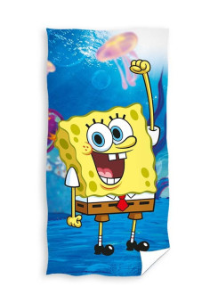 RĘCZNIK 70x140 KĄPIELOWY PLAŻOWY BAWEŁNIANY SPONGEBOB KANCIASTOPORTY