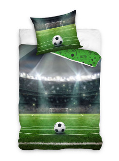 POŚCIEL MŁODZIEŻOWA 160x200 DLA PIŁKARZA PIŁKA NOŻNA STADION