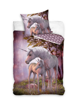 POŚCIEL MŁODZIEŻOWA 140x200 Z JEDNOROŻCAMI