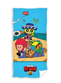 DUŻY RĘCZNIK BAWEŁNIANY KĄPIELOWY PLAŻOWY 70x140 BRAWL STARS PLAŻA