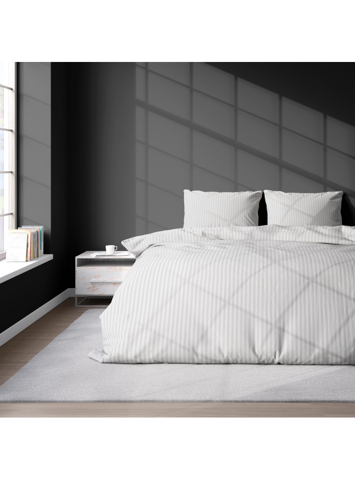 KOMPLET POŚCIELI POŚCIEL 200x220 ADAMASZEK SREBRNA SILVER HOTELOWA PREMIUM