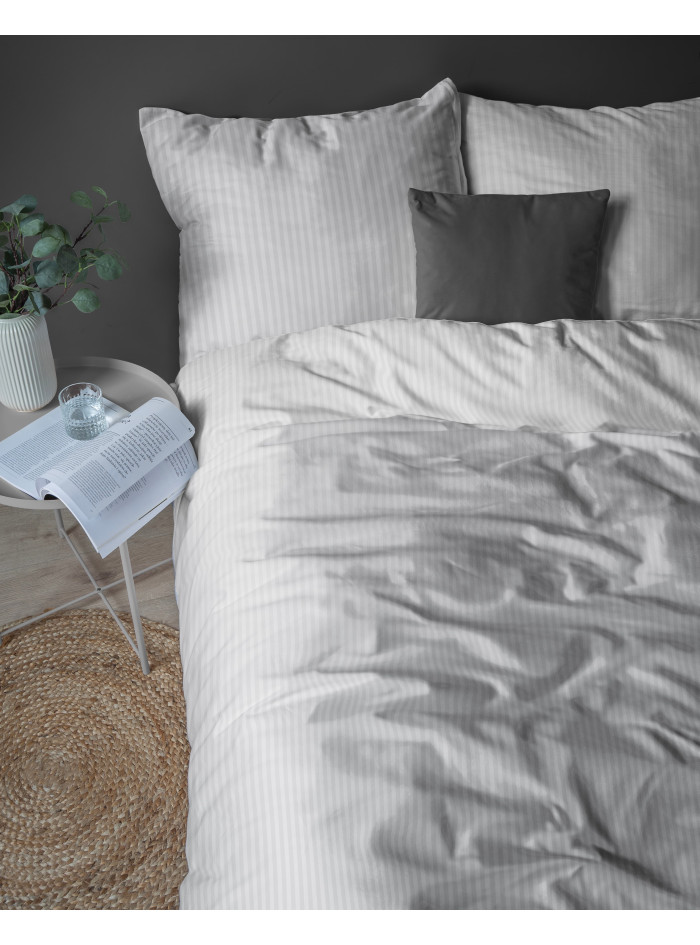 KOMPLET POŚCIELI POŚCIEL 200x220 ADAMASZEK SREBRNA SILVER HOTELOWA PREMIUM