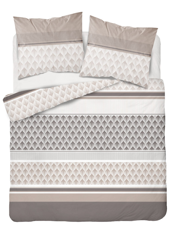 POŚCIEL BAWEŁNIANA 200x220 BEŻOWA 4576_A