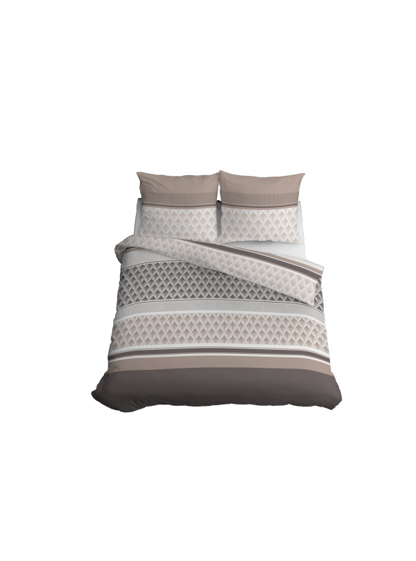 POŚCIEL BAWEŁNIANA 200x220 BEŻOWA 4576_A