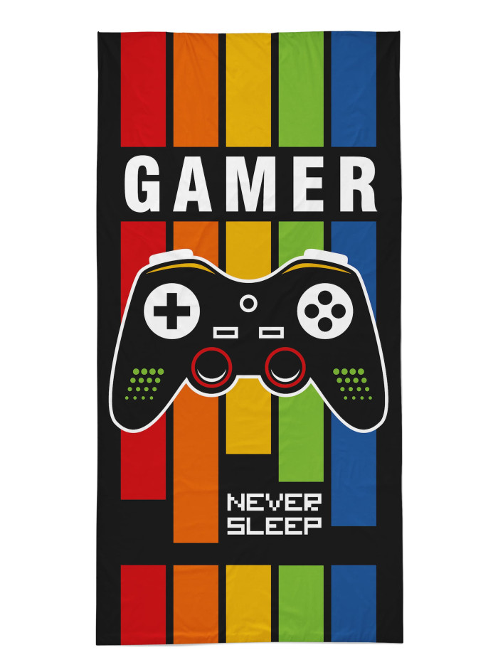 DUŻY RĘCZNIK BAWEŁNIANY KĄPIELOWY PLAŻOWY 70x140 DLA GRACZA GAMER