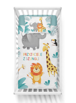POŚCIEL DO ŁÓŻECZKA 90x120 PRZYJACIELE Z DŻUNGLI 2