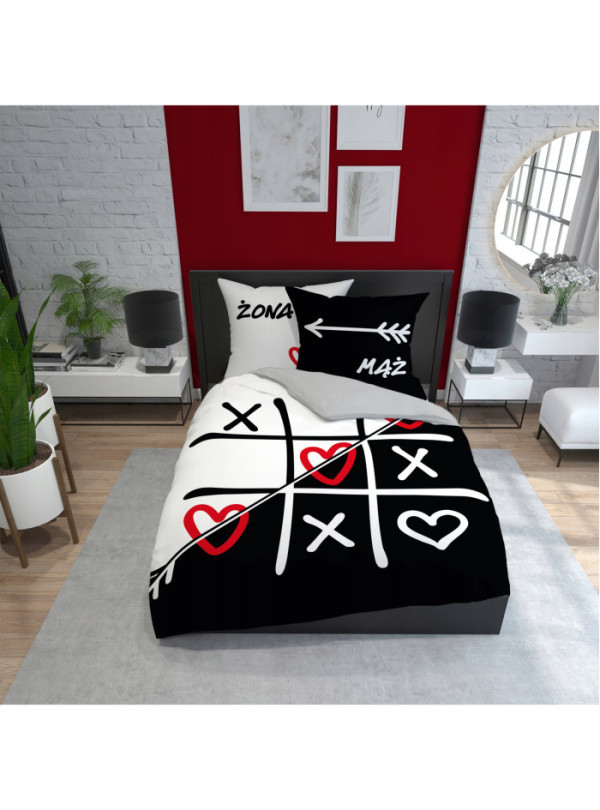 POŚCIEL BAWEŁNIANA 220x200 MĄŻ ŻONA PREZENT ŚLUB