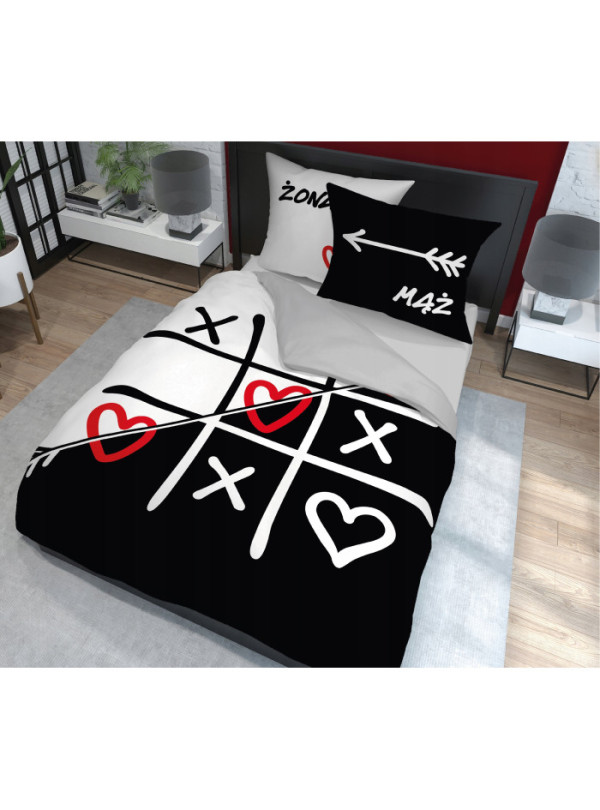 POŚCIEL BAWEŁNIANA 220x200 MĄŻ ŻONA PREZENT ŚLUB