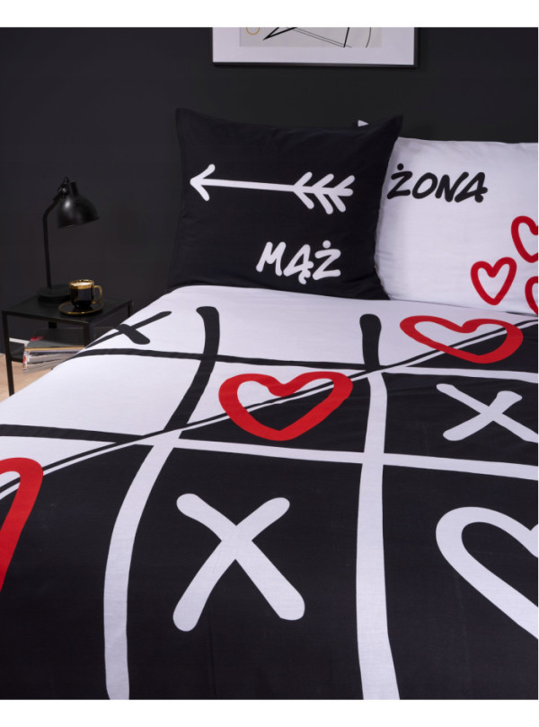 POŚCIEL BAWEŁNIANA 220x200 MĄŻ ŻONA PREZENT ŚLUB