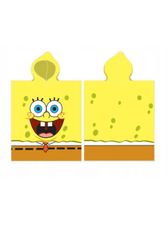 RĘCZNIK PONCHO 55x110 SPONGEBOB Z KAPTUREM
