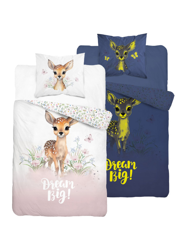 POŚCIEL 160x200 ŚWIECĄCA W CIEMNOŚCI SARENKA JELONEK