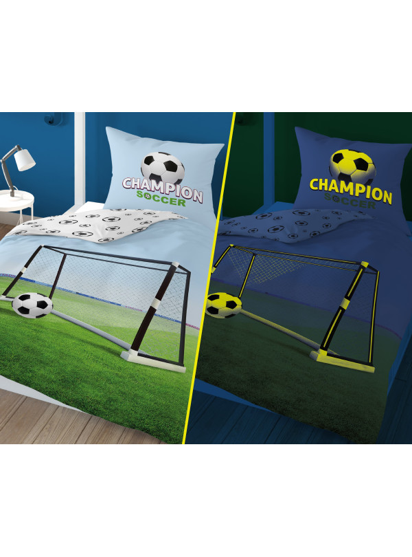 POŚCIEL 160x200 ŚWIECĄCA W CIEMNOŚCI DLA PIŁKARZA 4756_A