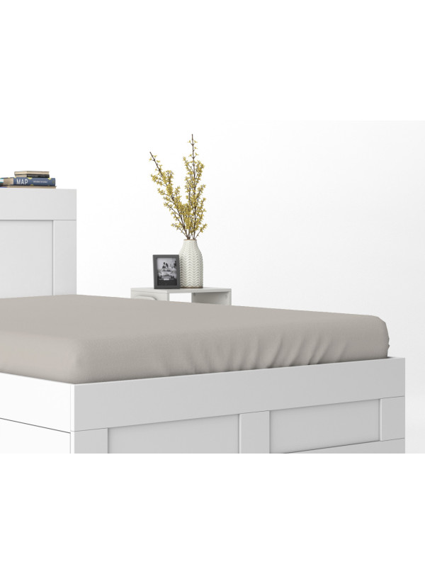 Prześcieradło Satynowe 160x200 Bez Gumki Beżowe