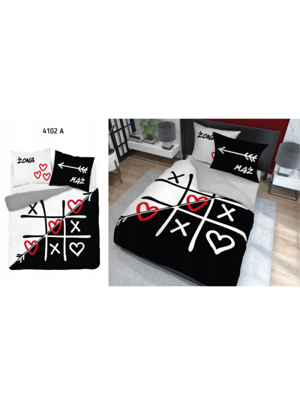 POŚCIEL BAWEŁNIANA 160x200 MĄŻ ŻONA PREZENT ŚLUB