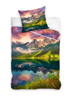 KOMPLET POŚCIELI 160x200 JEZIORO GÓRY