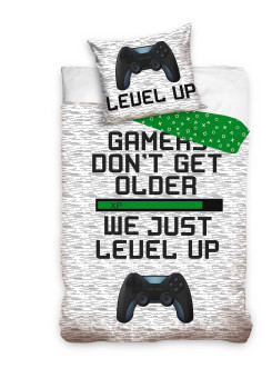 POŚCIEL MŁODZIEŻOWA 140x200 DLA GRACZA GAMER LEVEL UP
