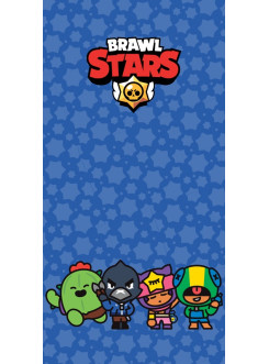 DUŻY RĘCZNIK BAWEŁNIANY KĄPIELOWY PLAŻOWY 70x140 BRAWL STARS SPIKE KRUK LEON