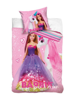KOMPLET POŚCIELI 160x200 LALKA BARBIE BORN TO DREAM