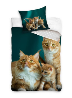 POŚCIEL 140x200 CM KOTKI