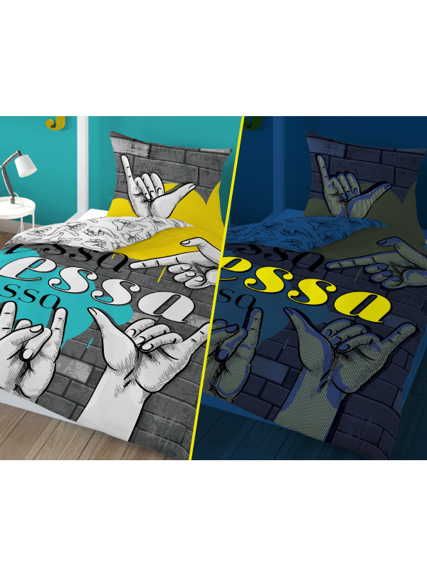 POŚCIEL 140x200 ŚWIECĄCA W CIEMNOŚCI ESSA