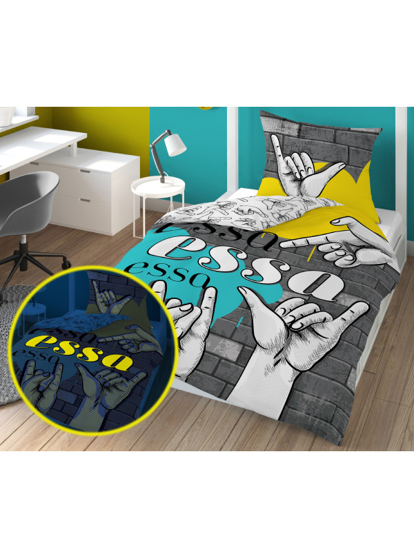 POŚCIEL 140x200 ŚWIECĄCA W CIEMNOŚCI ESSA