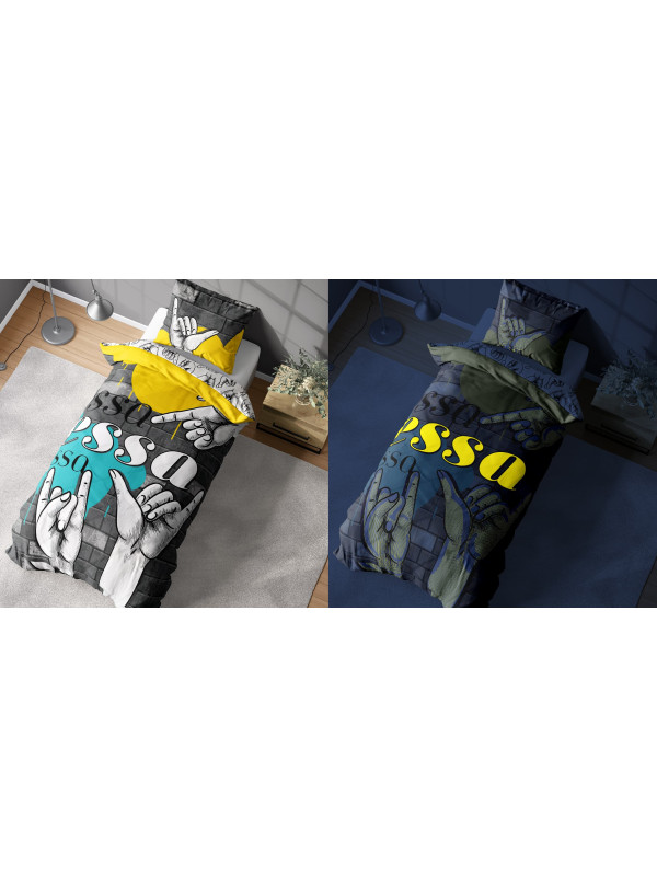 POŚCIEL 160x200 ŚWIECĄCA W CIEMNOŚCI ESSA