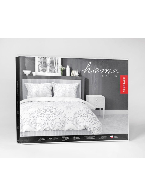 POŚCIEL SATYNA BAWEŁNIANA 180x200 BIAŁA