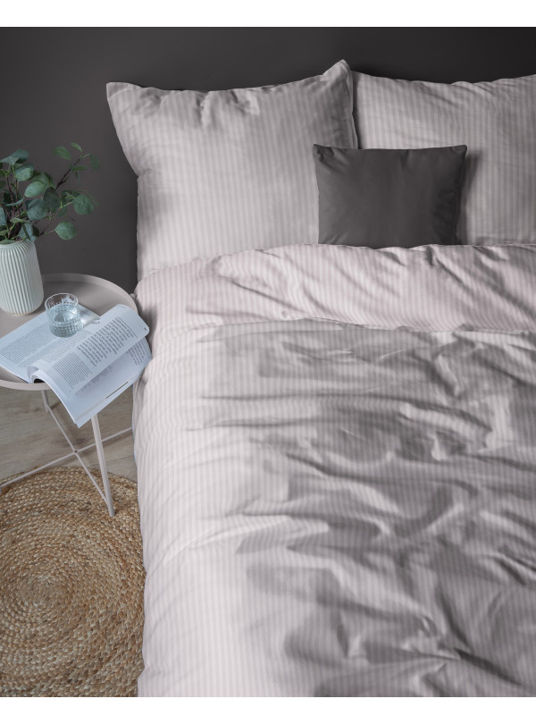 KOMPLET POŚCIELI POŚCIEL 200x220 ADAMASZEK PUDROWO RÓŻOWA HOTELOWA PREMIUM