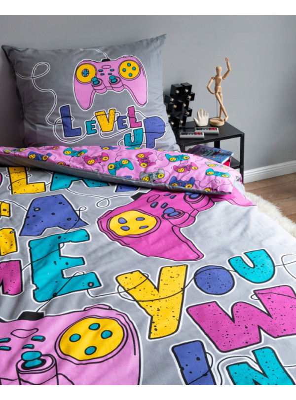 POŚCIEL 140x200 ŚWIECĄCA W CIEMNOŚCI GAMER GIRL