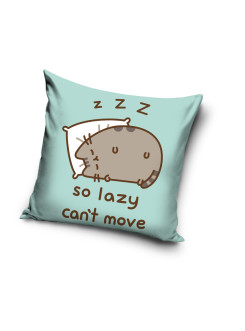 POSZEWKA 40x40 NA PODUSZKĘ JAŚKA LAZY PUSHEEN MIĘTOWA