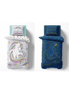 POŚCIEL 140x200 ŚWIECĄCA W CIEMNOŚCI JEDNOROŻEC 2917_A 2