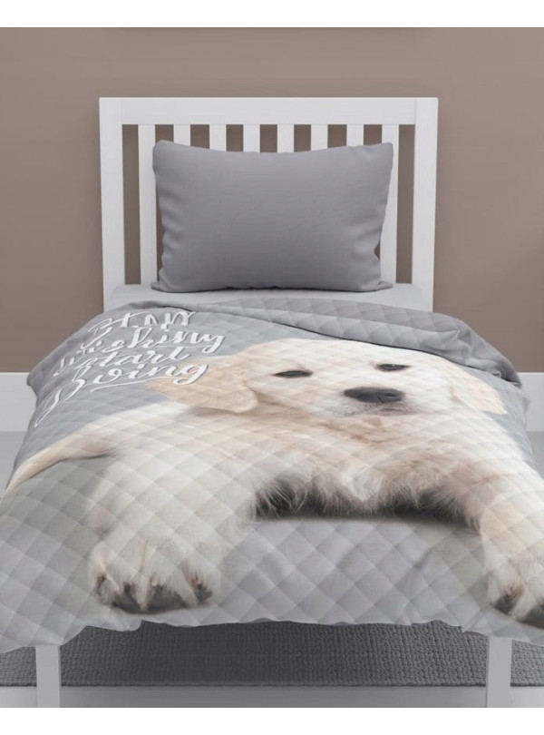 NARZUTA NA ŁÓZKO 170x210 PIKOWANA PIES LABRADOR