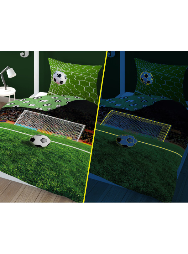 POŚCIEL 140x200 ŚWIECĄCA W CIEMNOŚCI DLA PIŁKARZA 3364_A