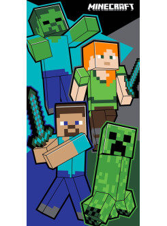 DUŻY RĘCZNIK BAWEŁNIANY KĄPIELOWY PLAŻOWY 70x140 MINECRAFT MNC-35