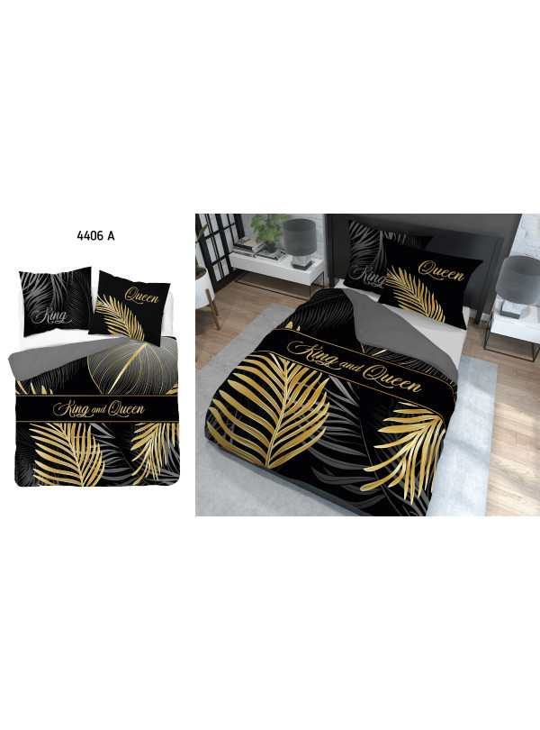 POŚCIEL BAWEŁNIANA 160x200 KING AND QUEEN 4408_A