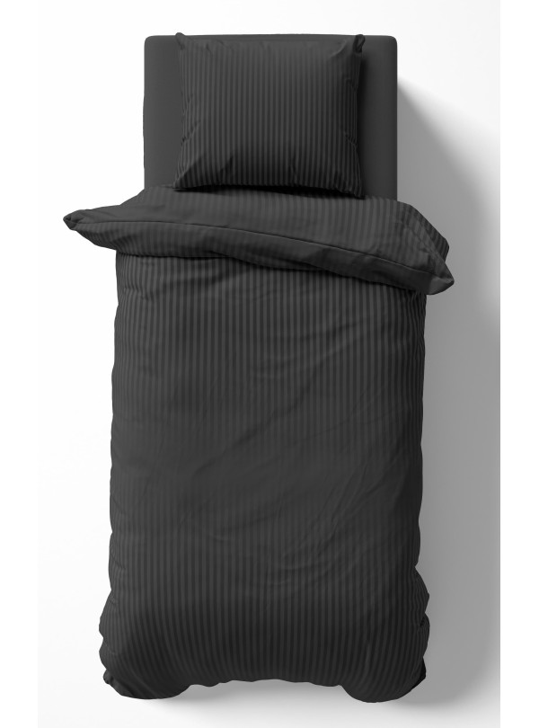 KOMPLET POŚCIELI POŚCIEL 140x200 ADAMASZEK CZARNA HOTELOWA PREMIUM