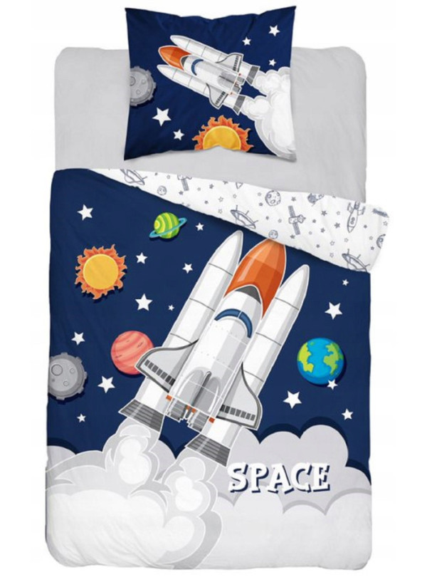 POŚCIEL 160x200 ŚWIECĄCA W CIEMNOŚCI KOSMOS