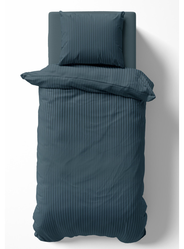 POŚCIEL 140x200 NIEBIESKA Z ADAMASZKU HOTELOWA PREMIUM