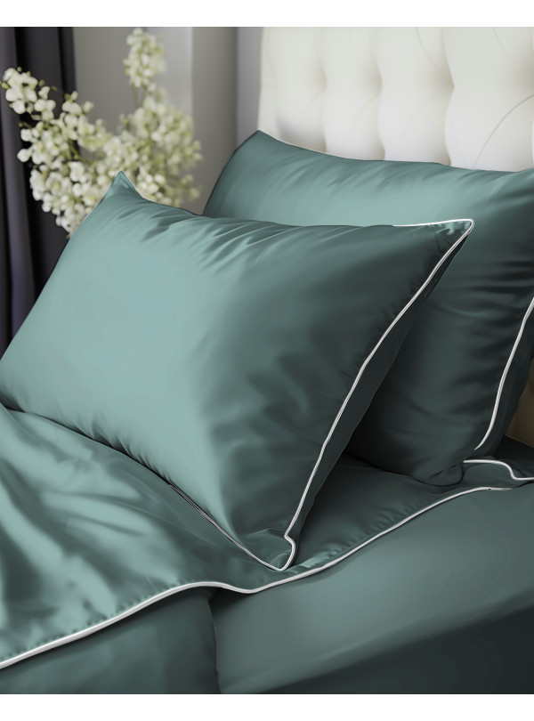 KOMPLET POŚCIELI PURE 200x220 MAKOSATYNA MIĘTOWA