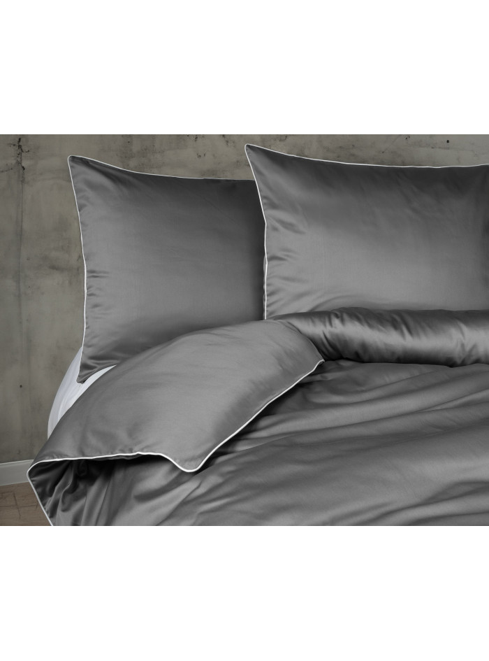 KOMPLET POŚCIELI PURE 160x200 MAKOSATYNA SZARA