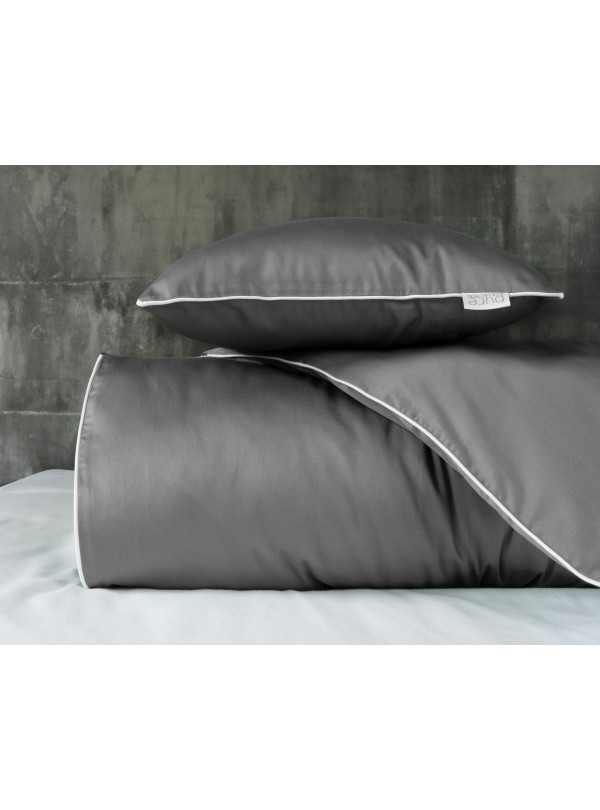 KOMPLET POŚCIELI PURE 160x200 MAKOSATYNA SZARA