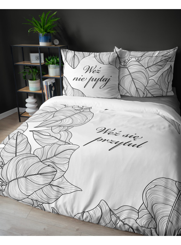 POŚCIEL BAWEŁNIANA 200x220 WEŹ NIE PYTAJ WEŹ SIĘ PRZYTUL