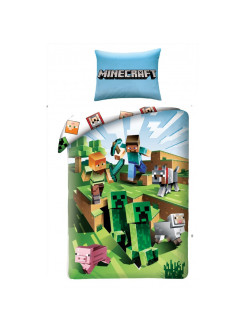 POŚCIEL 140x200 MINECRAFT ALEX STEVE BABY PIG